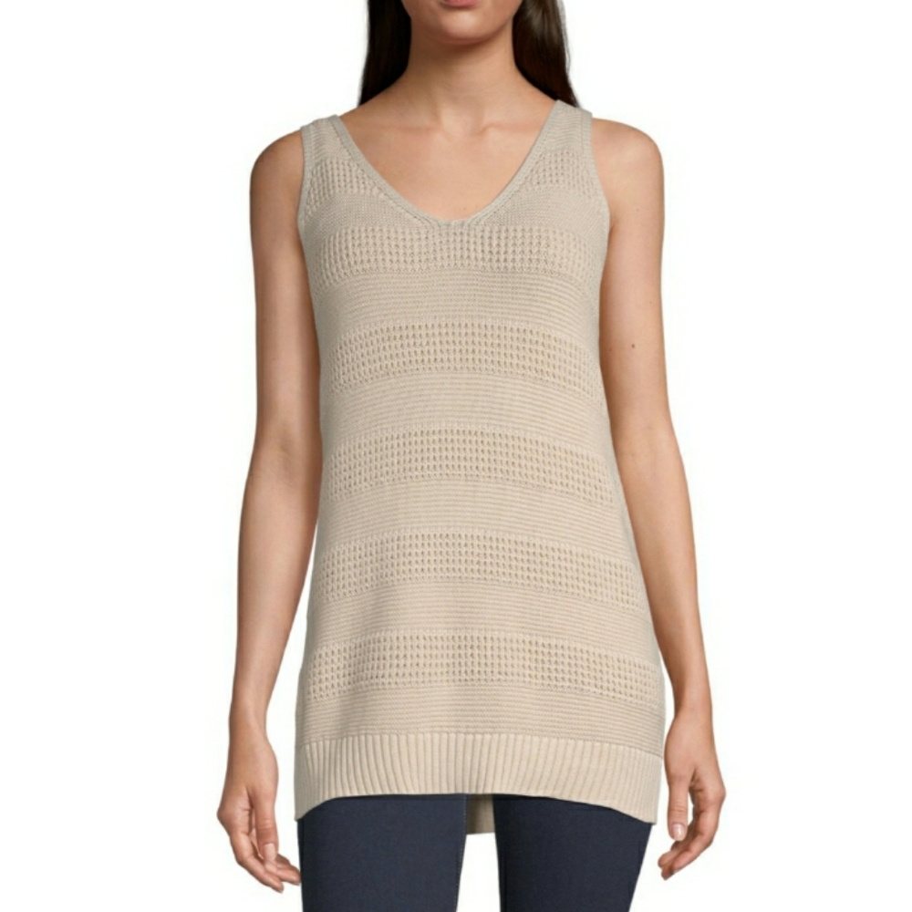 NWT a.n.a V Neck Sleeveless Pullover Sweater